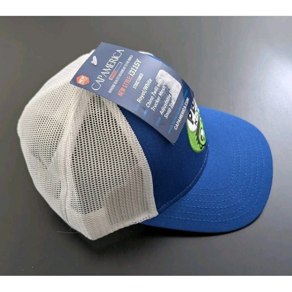 PBS KIDS Baseball Hat Cap Blue/White‎ Mesh Back Trucker TV Logo Adult Sz NEW NWT
